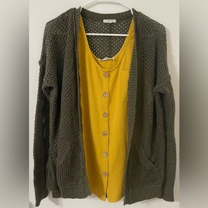 Maurices olive green cardigan